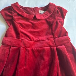 Tommy Bahama 5T Red Velvet Dress Cap Sleeves Lined Bodice Under Skirt
